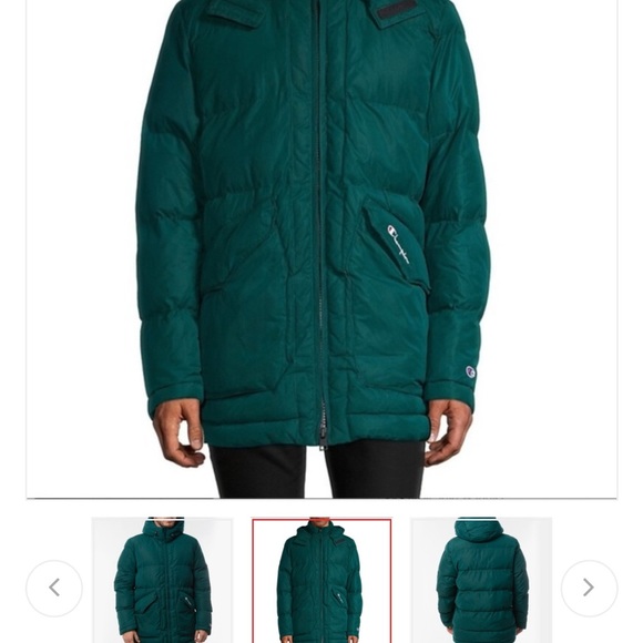 Champion Men's Deep Green Puffer Jacket